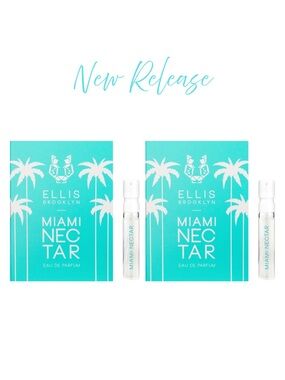 ELLIS BROOKLYN Miami Nectar Eau de Parfum Samples (2) .05 fl oz ea. NEW ON CARD